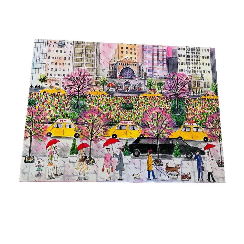 Galison SPRING ON PARK AVENUE 1000 Piece Jigsaw Puzzle Michael Storrings NYC - Picture 2 of 5